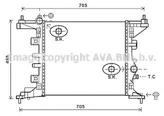 AVA QUALITY COOLING ol2568 -  Радиатор, охлаждение двигателя